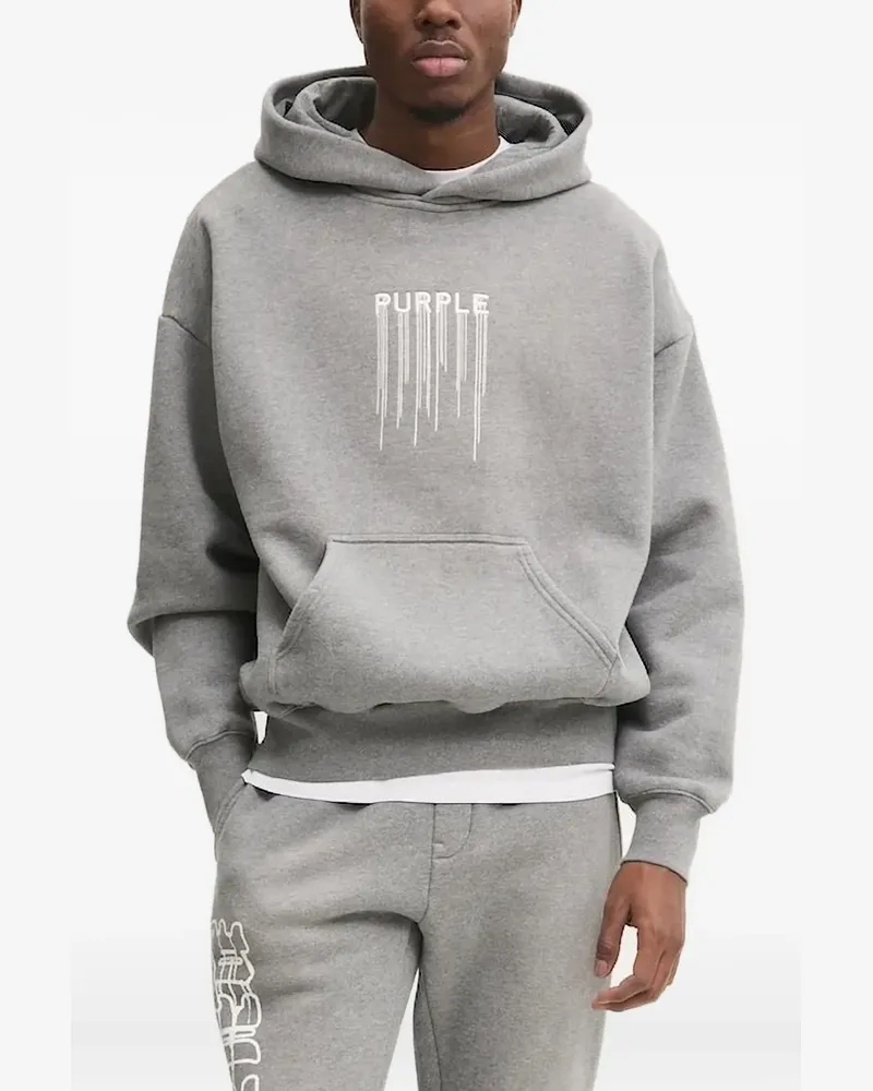 PURPLE BRAND Hoodie mit Tropfeneffekt - Grau Grau