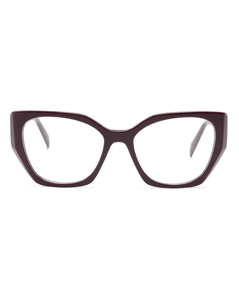 Prada Brille mit geometrischem Gestell - Rot Rot