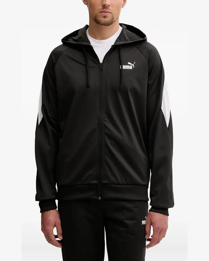 Puma Kapuzenjacke mit Logo-Print - Schwarz Schwarz