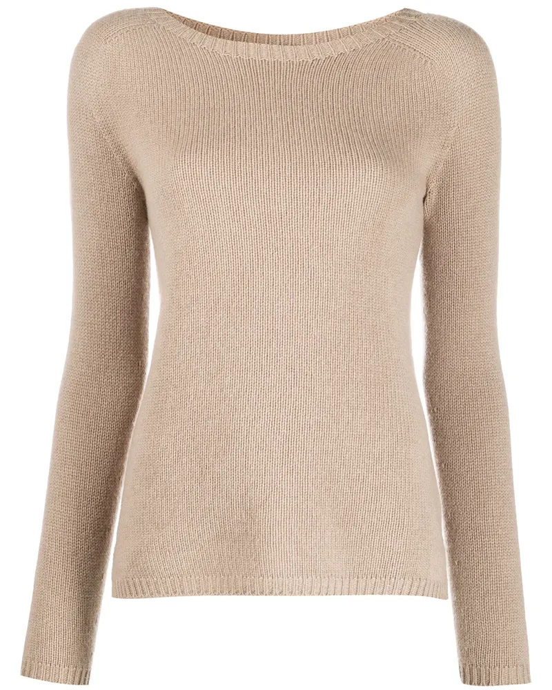 Max Mara Pullover mit Rundhalsausschnitt - Braun Braun