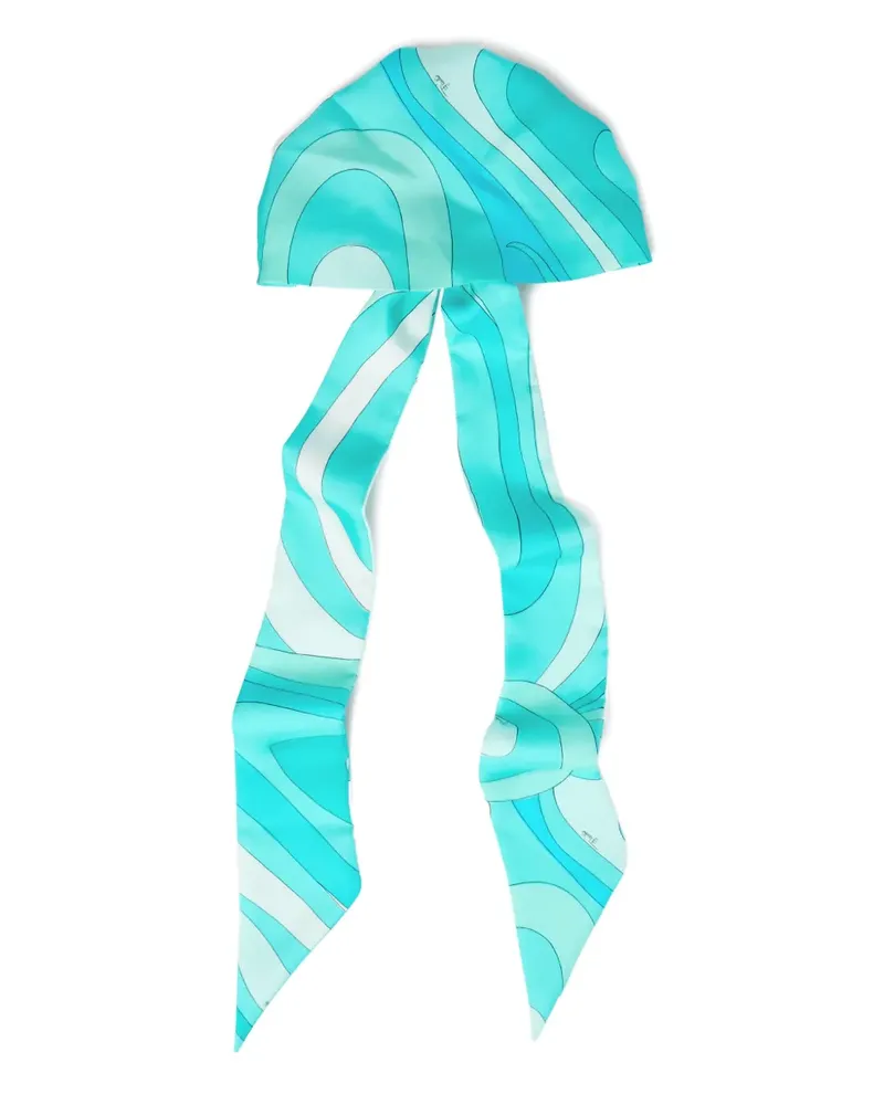 Emilio Pucci Marmo-print bandana - Blau Blau