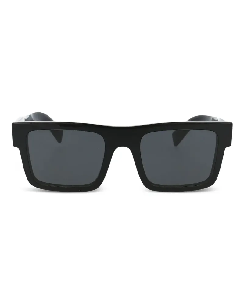 Prada Sonnenbrille mit eckigem Gestell - Schwarz Schwarz