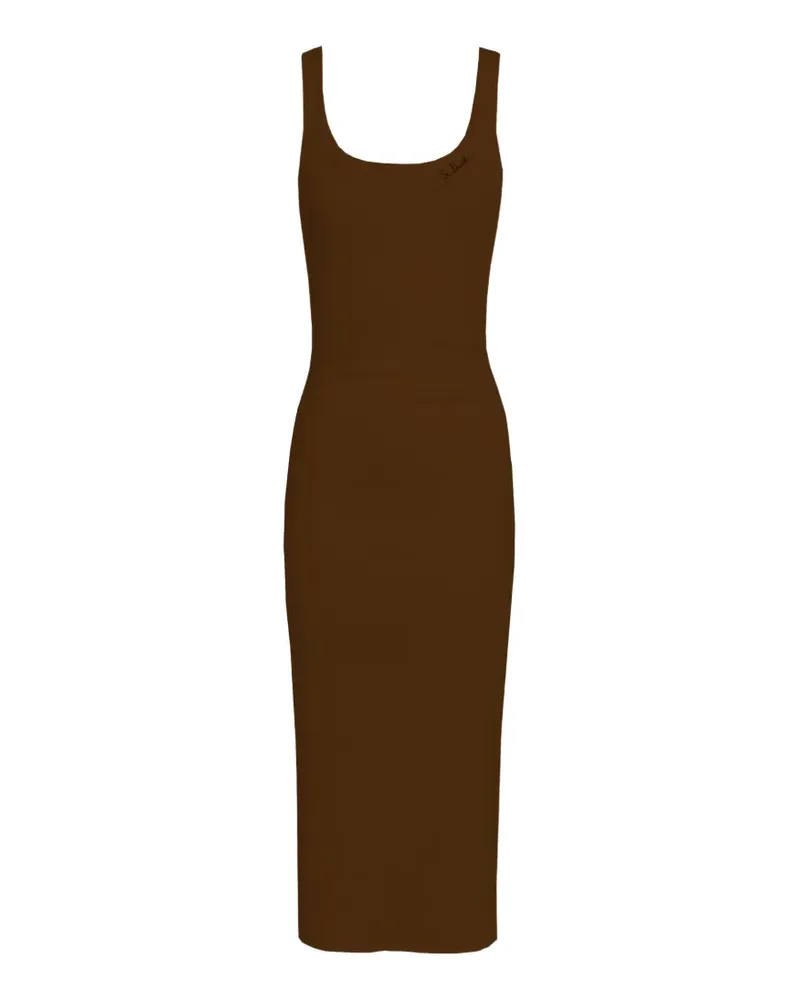 MC2 Saint Barth Geripptes Kleid mit Logo - Braun Braun