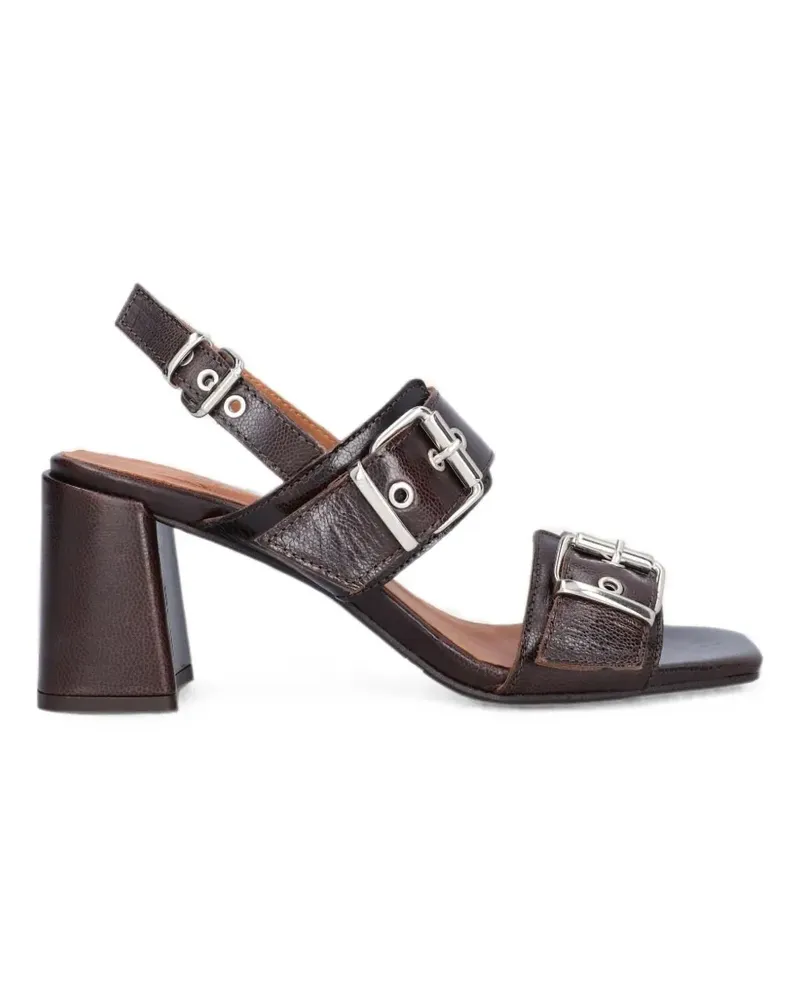 Billi Bi buckle-detail slingback sandals - Braun Braun