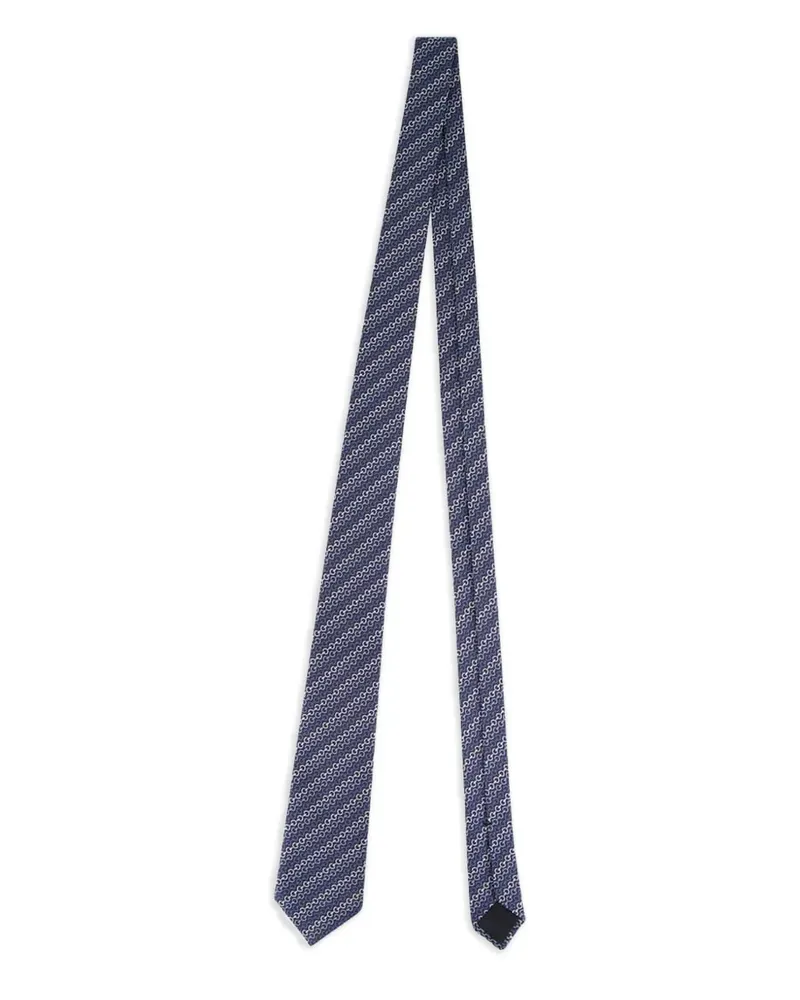 Gucci Seidenkrawatte aus Horsebit-Jacquard - Blau Blau