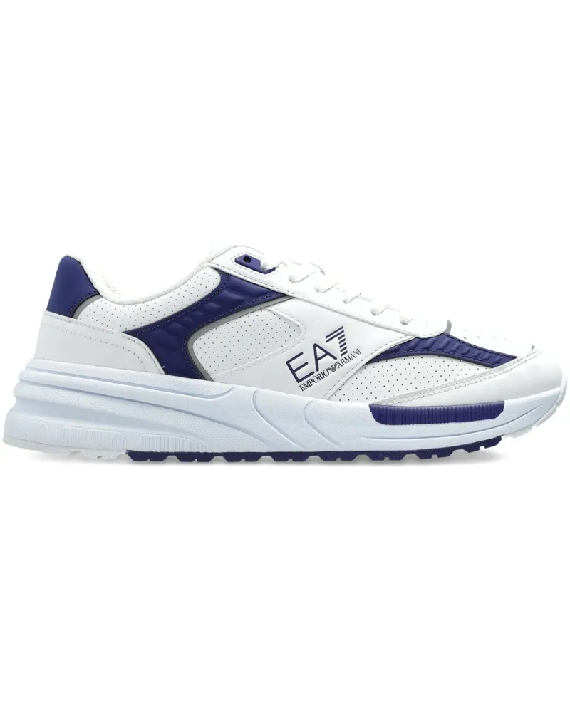 EA7 Lauf-Sneakers mit Kontrasteinsätzen - Weiß Weiß