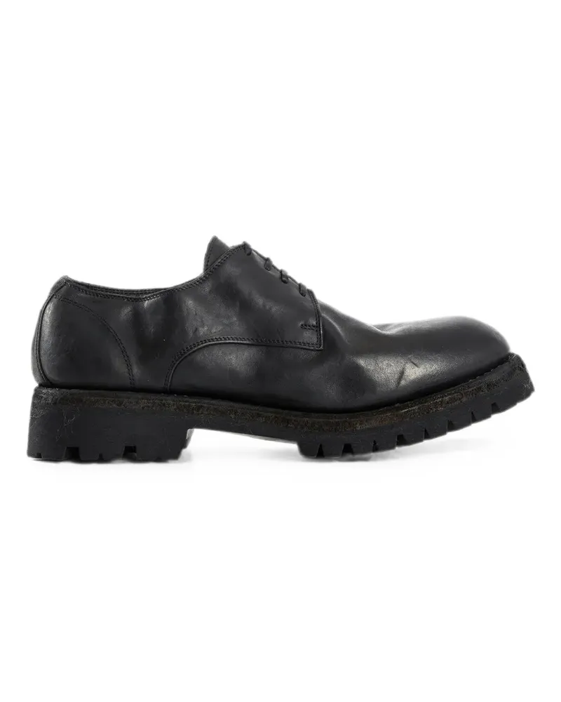 GUIDI leather lug-sole derby shoes - Schwarz Schwarz