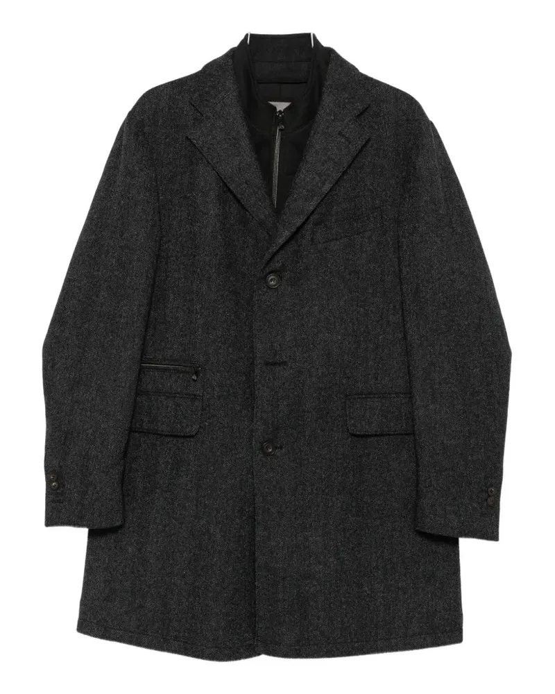 Corneliani Mantel mit Fischgrätenmuster - Grau Grau