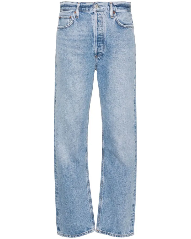 AGOLDE Straight-Leg-Jeans mit hohem Bund Blau