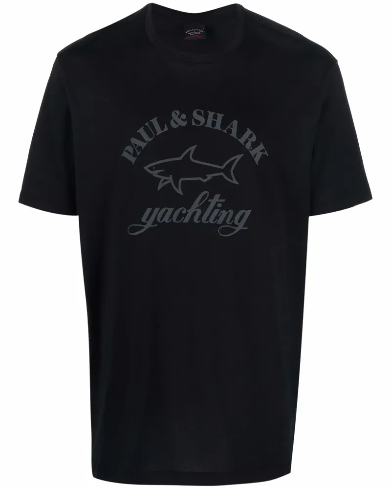 Paul & Shark T-Shirt mit Logo-Print - Blau Blau