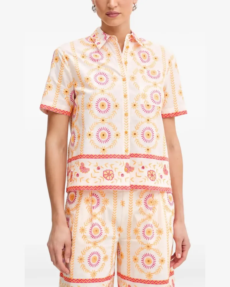 Twin-Set floral embroidered shirt - Weiß Weiß