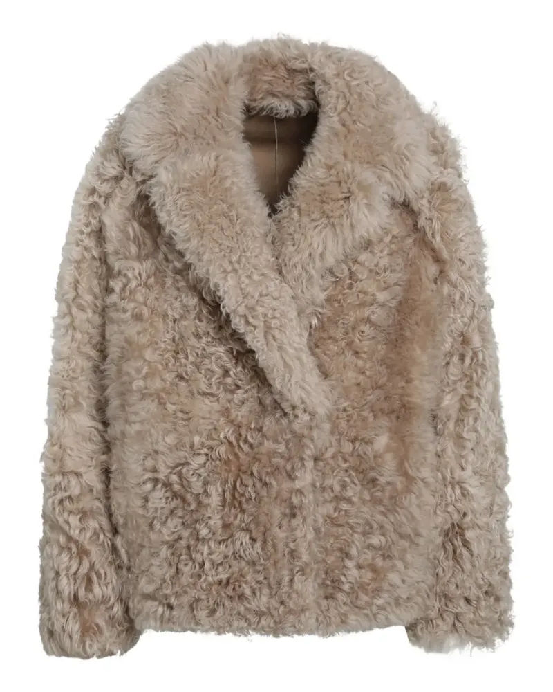 BLANCHA Mantel mit Shearling-Effekt - Nude Nude