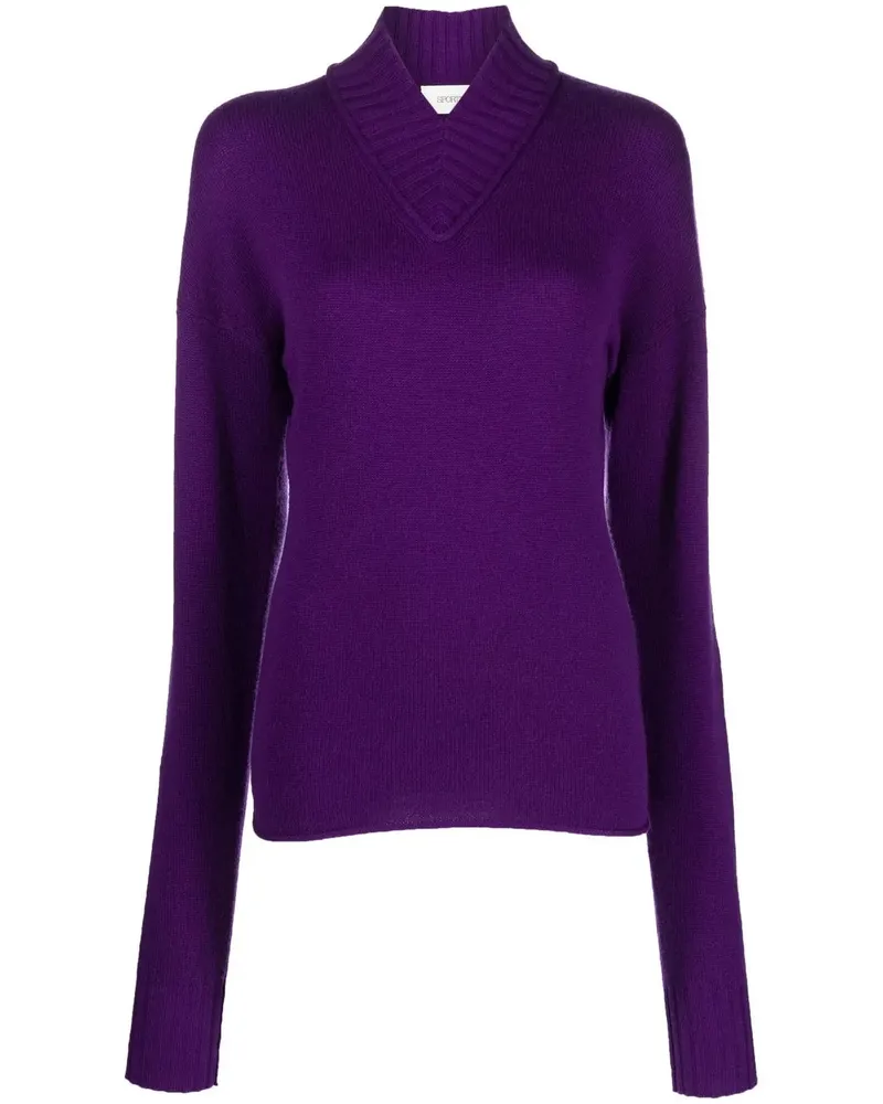 SPORTMAX Pullover mit gerippten Details - Violett Violett