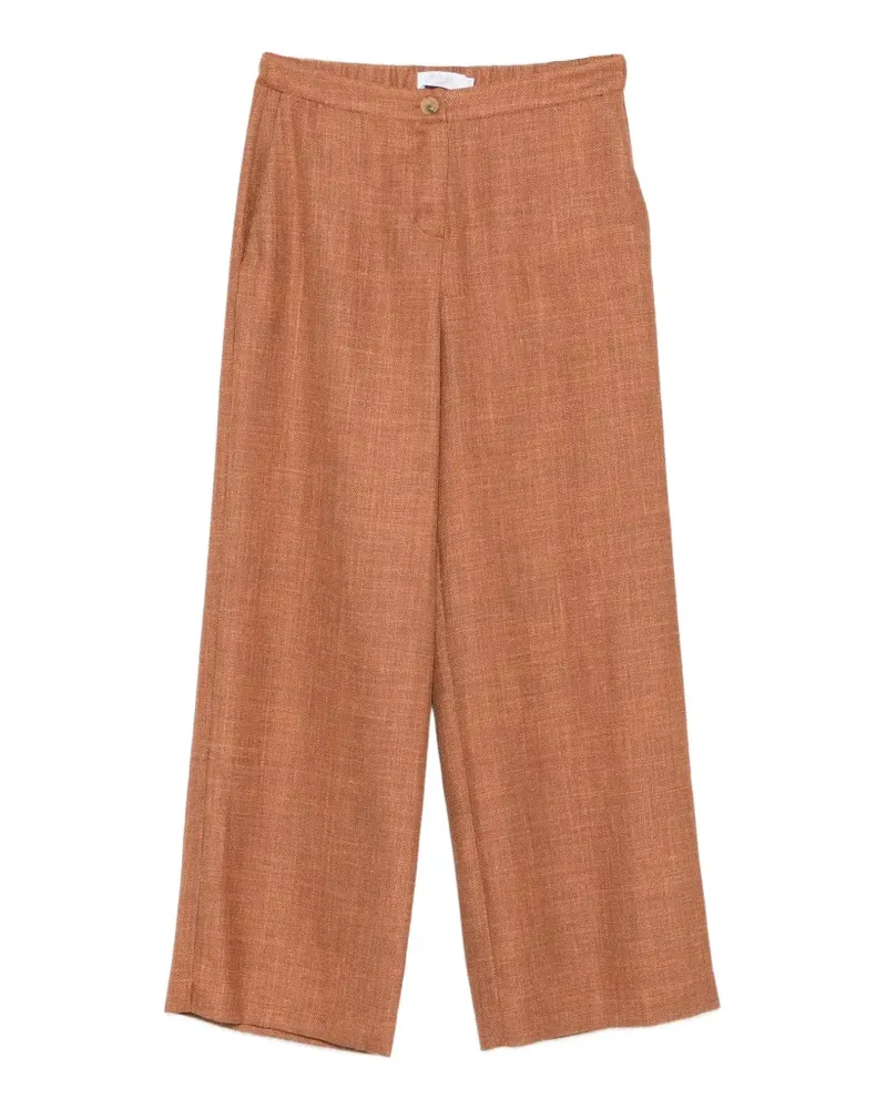 BARBA wide-leg elasticated-waist trousers - Braun Braun