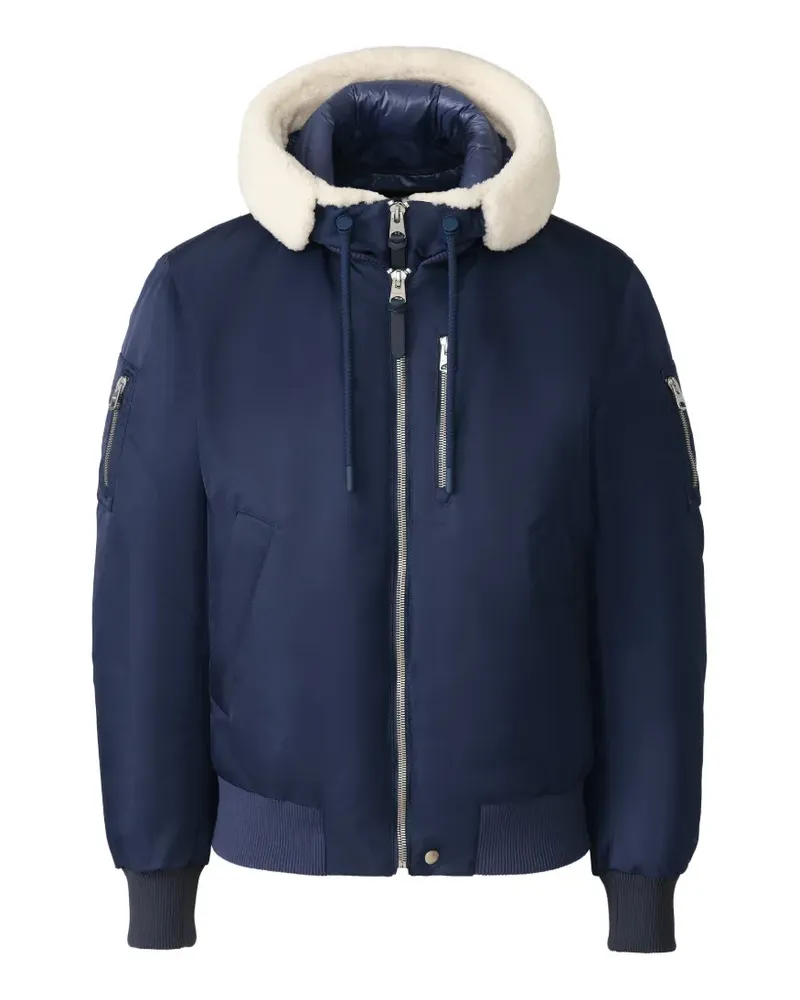 Mackage August-Z Jacke mit Shearlingbesatz - Blau Blau