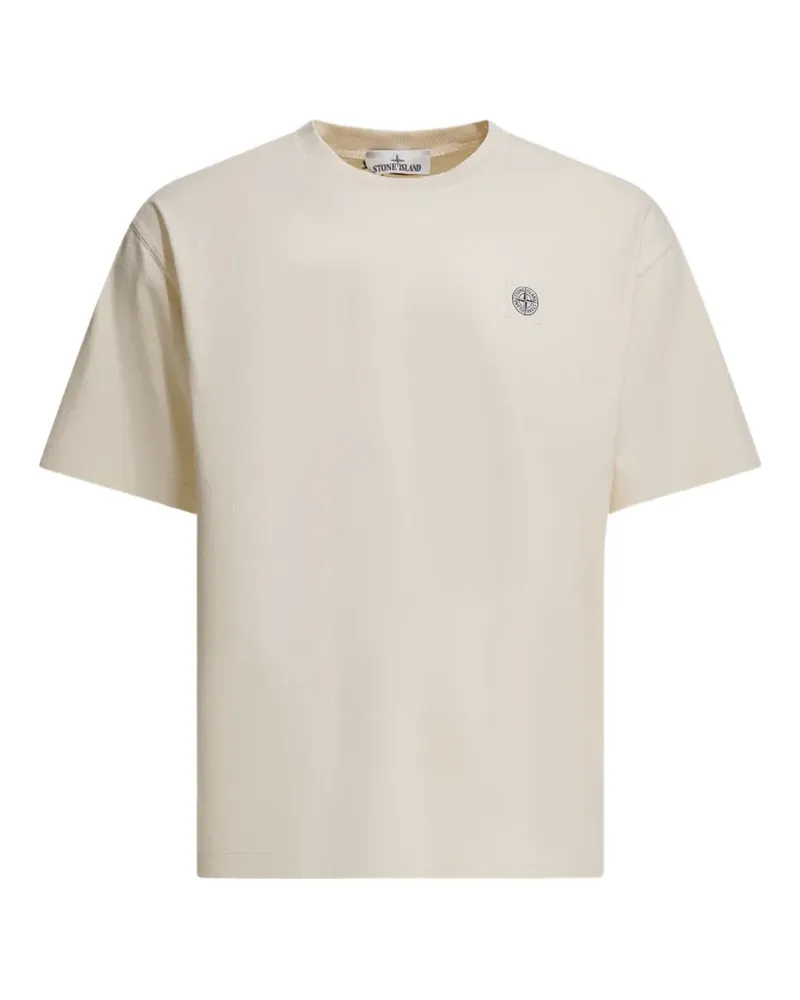 Stone Island T-Shirt mit Logo-Patch - Nude Nude