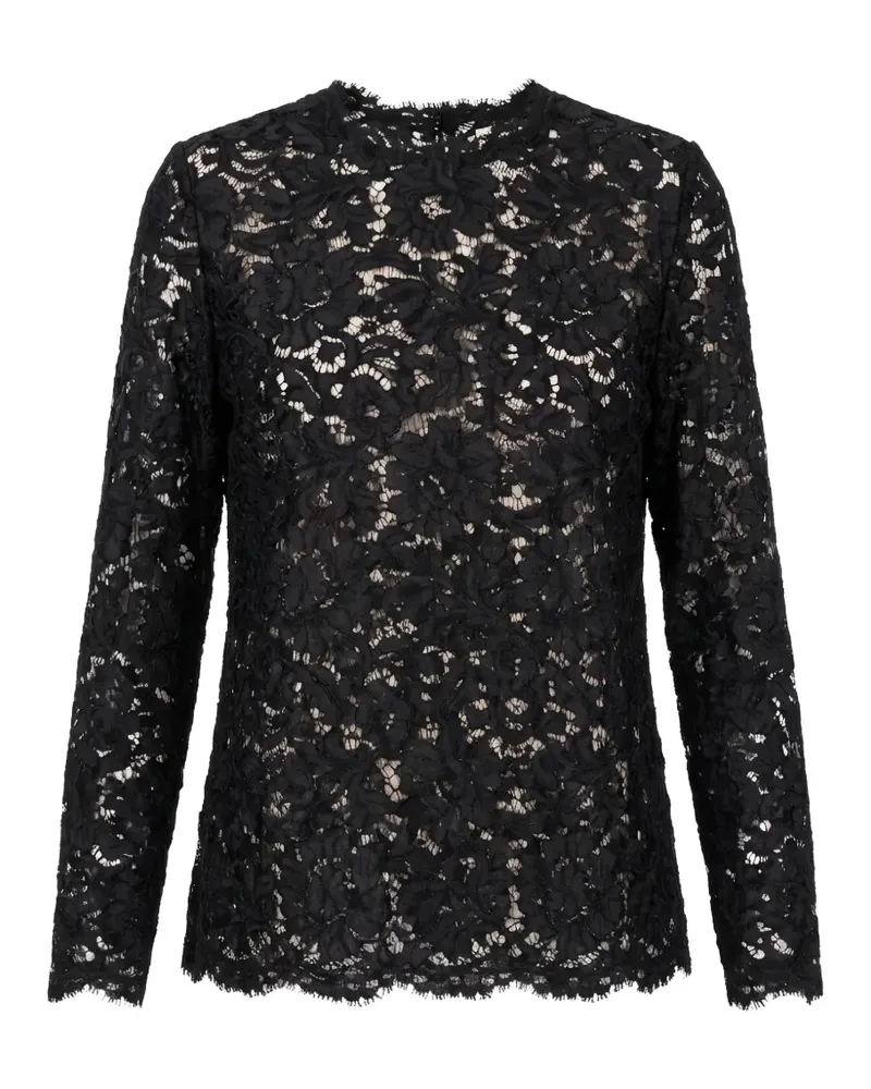 Valentino Garavani Top mit Spitze - Schwarz Schwarz