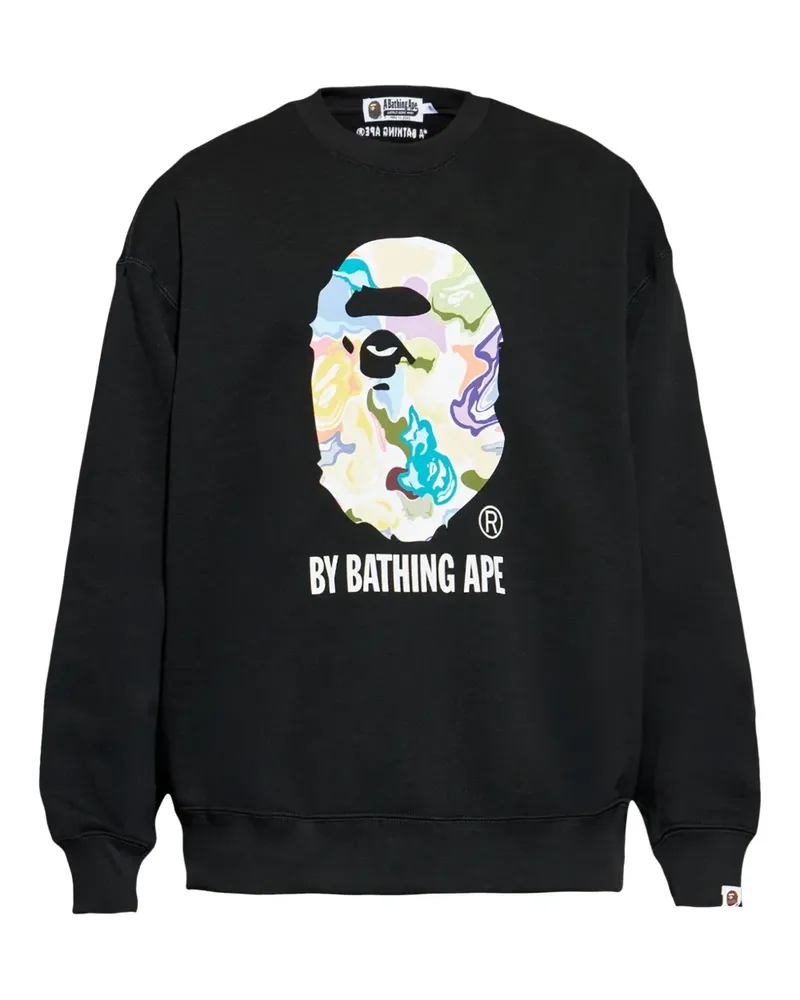 BAPE Sweatshirt mit grafischem Print - Schwarz Schwarz