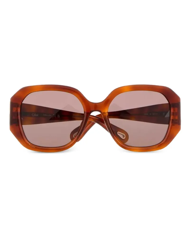 Chloé geometric-frame sunglasses - Braun Braun