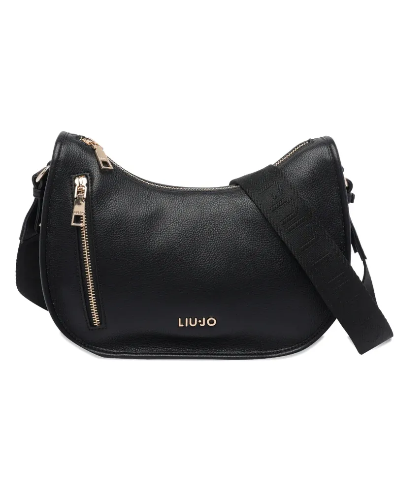 Liu Jo logo zip shoulder bag - Schwarz Schwarz