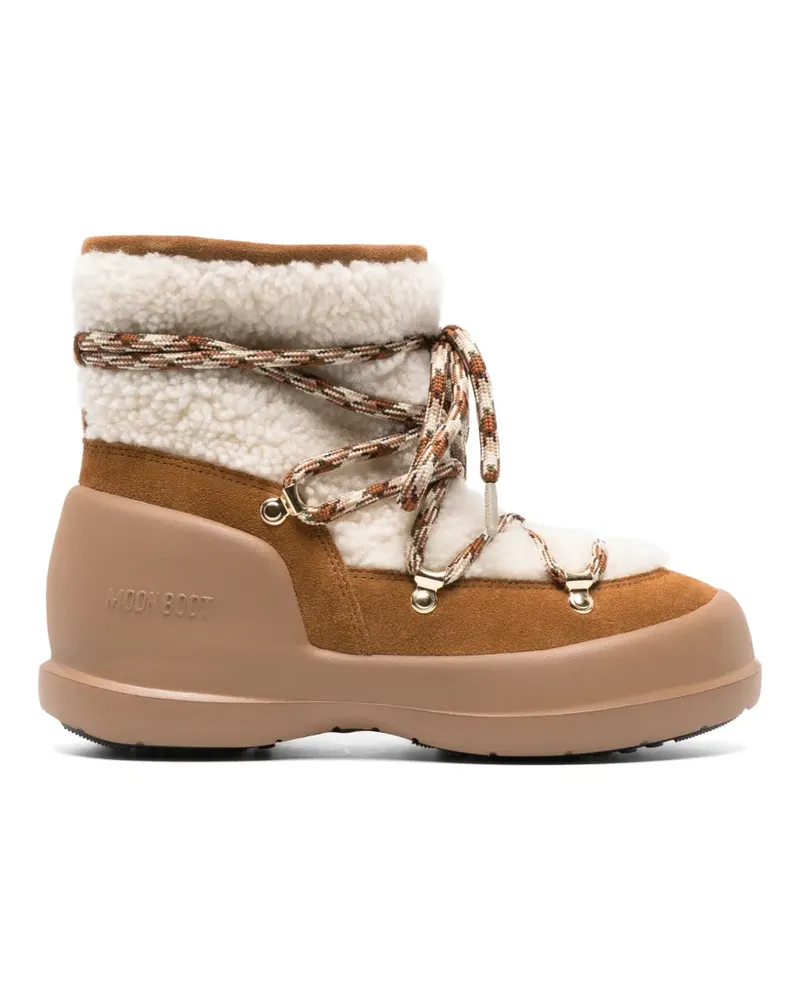 Moon Boot Mezzaluna Stiefel aus Shearling - Braun Braun