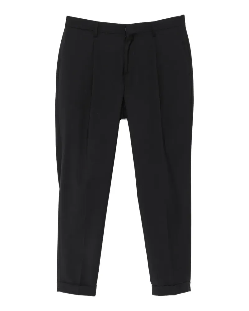 Briglia 1949 Tiberios pleated turned-up trousers - Schwarz Schwarz