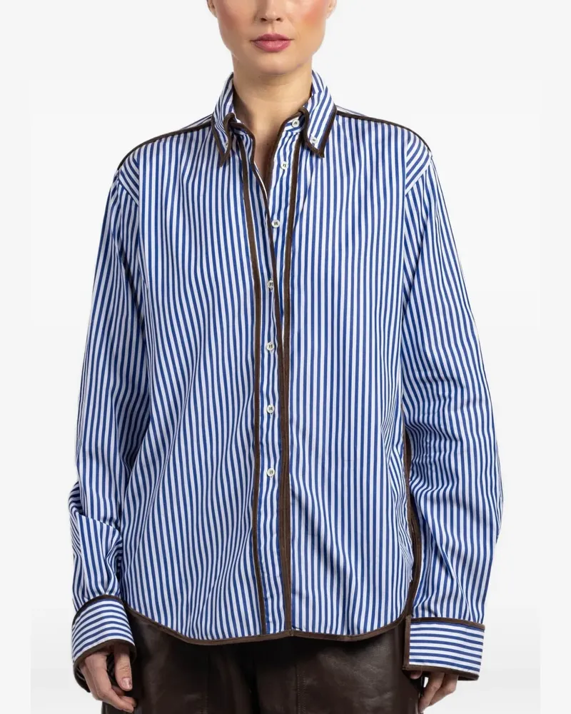 Jejia striped-pattern shirt - Blau Blau