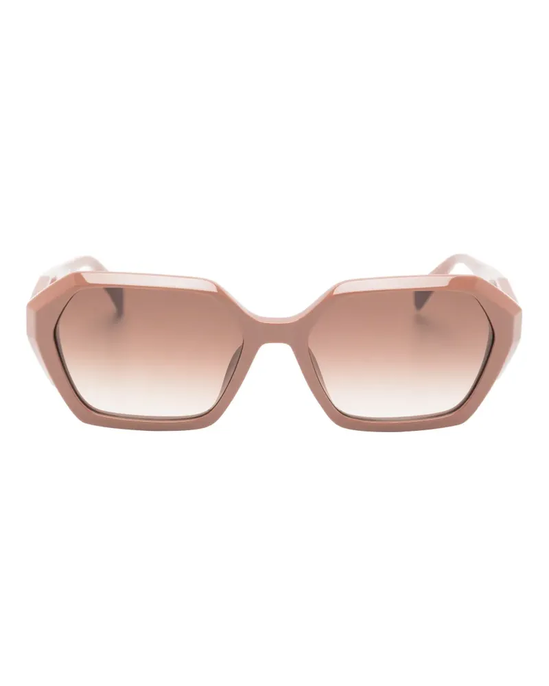 Zadig & Voltaire geometric-frame glitter sunglasses - Rosa Rosa