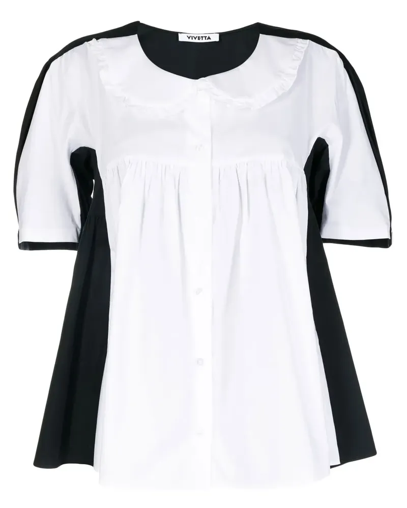 Vivetta Bluse mit Rüschen - Schwarz Schwarz