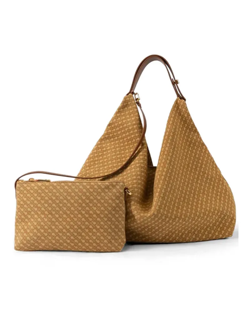 Gherardini patterned top-handle shoulder bag - Nude Nude