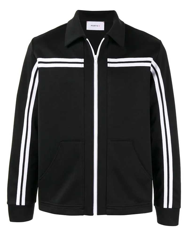 Ports V Bomberjacke mit Logo-Print - Schwarz Schwarz
