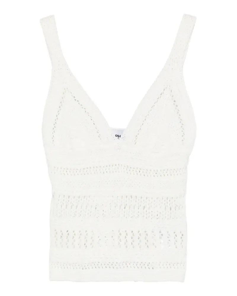 Alpha Studio Gehäkeltes Top - Weiß Weiß