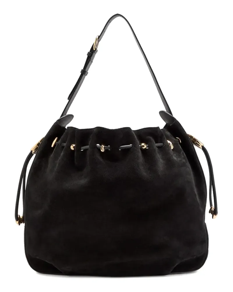 Zimmermann large Halcyon suede shoulder bag - Schwarz Schwarz