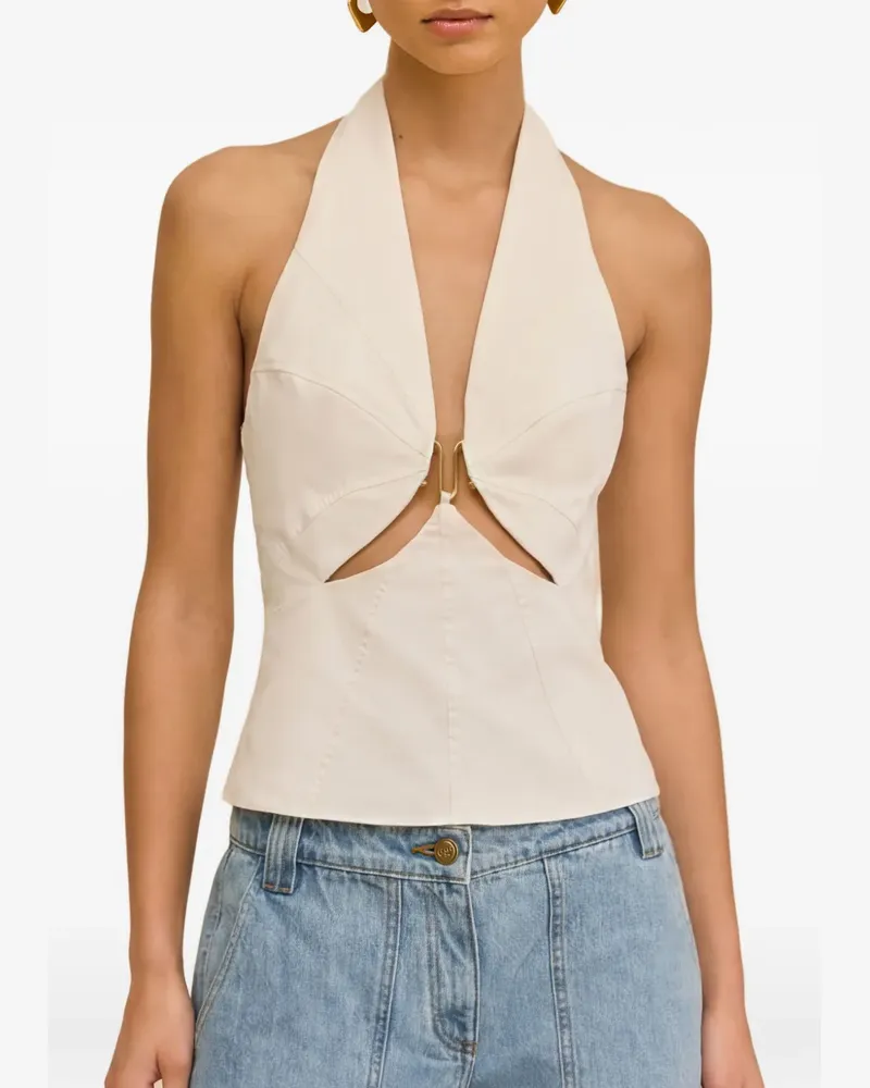 Cult Gaia Elorae Neckholder-Top mit Cut-Out - Nude Nude