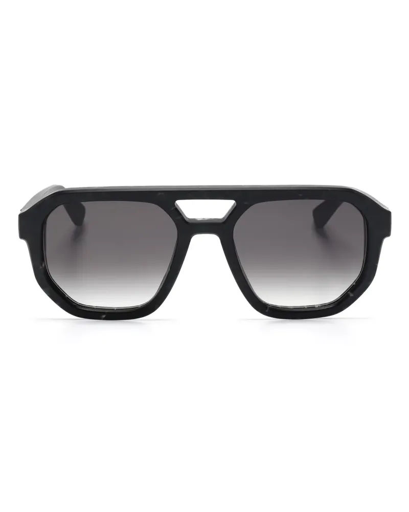 Mykita Sonnenbrille mit Oversized-Gestell - Schwarz Schwarz