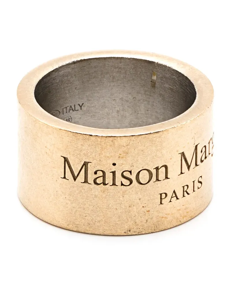 Maison Margiela Ring mit Logo-Prägung - Silber Silber