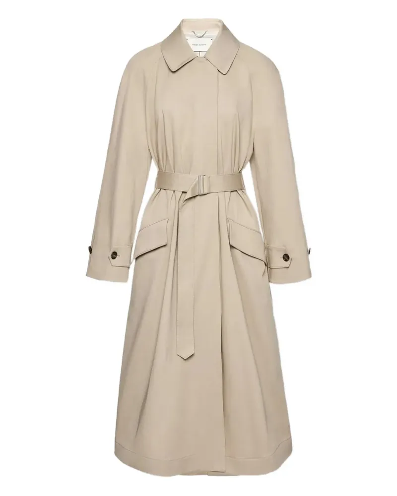 Magda Butrym flap pocket belted gabardine coat - Nude Nude