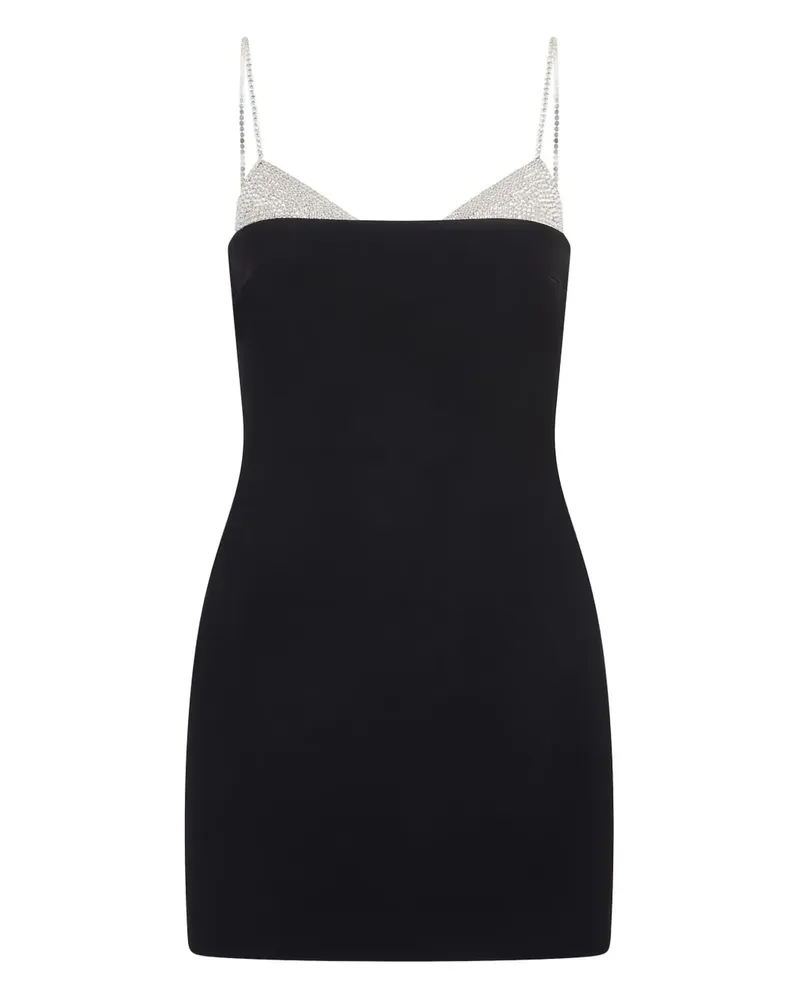 David Koma Minikleid mit Kristallen - Schwarz Schwarz