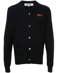 Comme des Garçons Cardigan mit Logo-Stickerei Blau