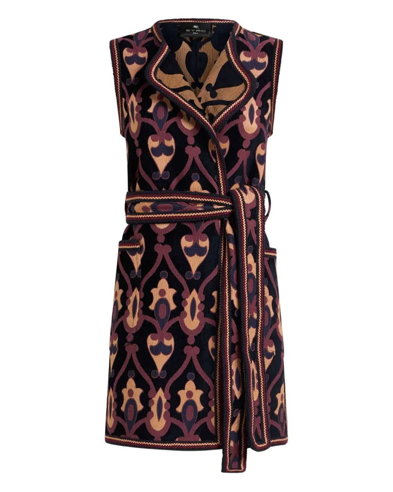 Etro Minikleid mit Falten - Blau Blau