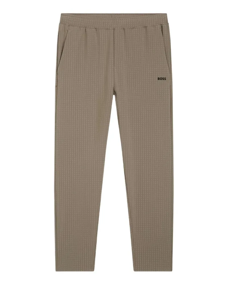 HUGO BOSS check-pattern track pants - Nude Nude