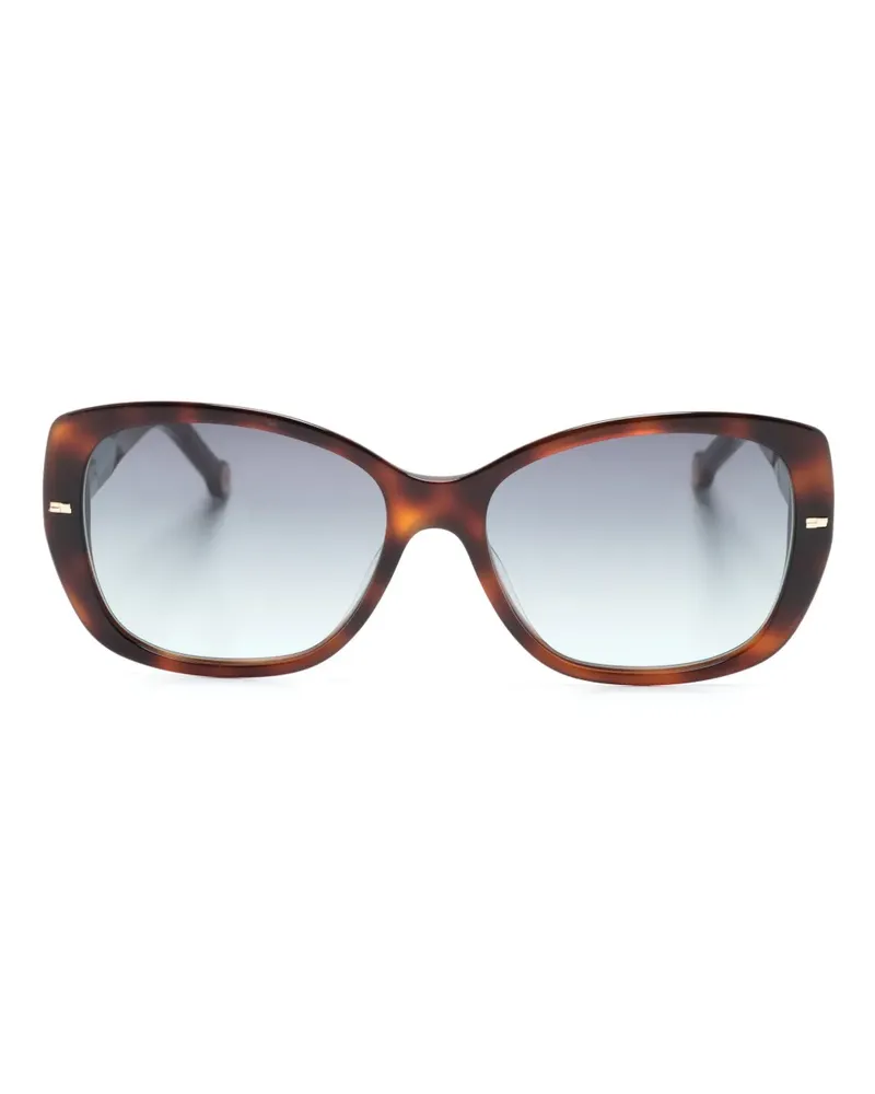 Carolina Herrera New York Cat-Eye-Sonnenbrille in Schildpattoptik - Braun Braun