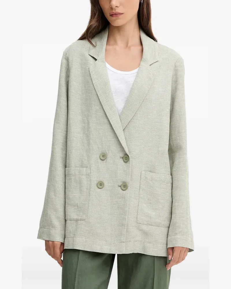 Benetton Doppelreihiger Blazer - Grün Grün