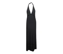 Kleid mit V-Ausschnitt - Schwarz