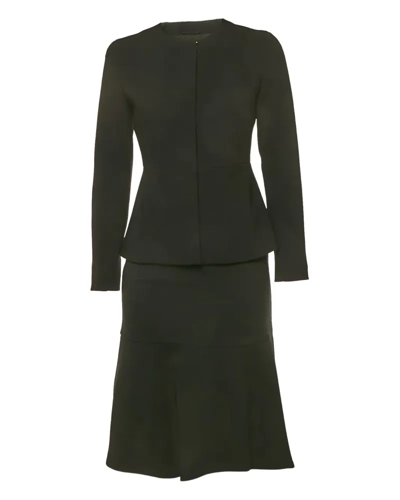 Max Mara Kostüm aus Krepp - Schwarz Schwarz