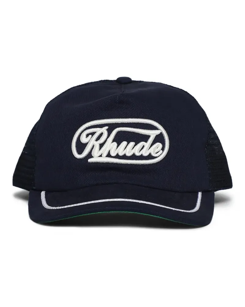 RHUDE Baseballkappe mit Logo-Stickerei - Blau Blau