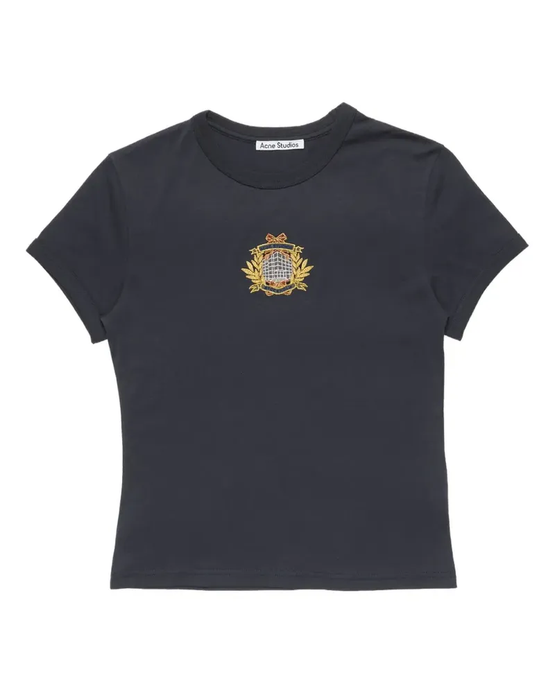 Acne Studios crest logo T-shirt - Blau Blau
