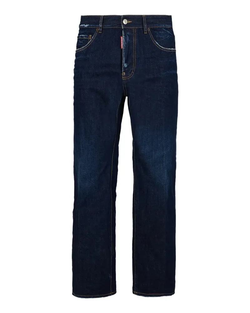 Dsquared2 Distressed-Jeans mit Logo-Detail - Blau Blau