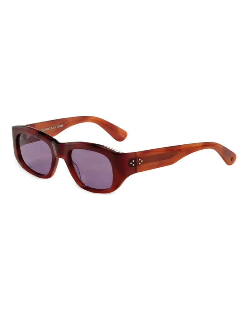 Garrett Leight Eckige Laguna Sonnenbrille - Braun Braun