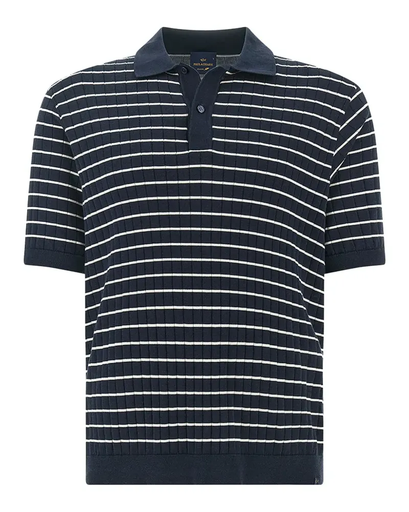 Paul & Shark striped-pattern polo shirt - Blau Blau